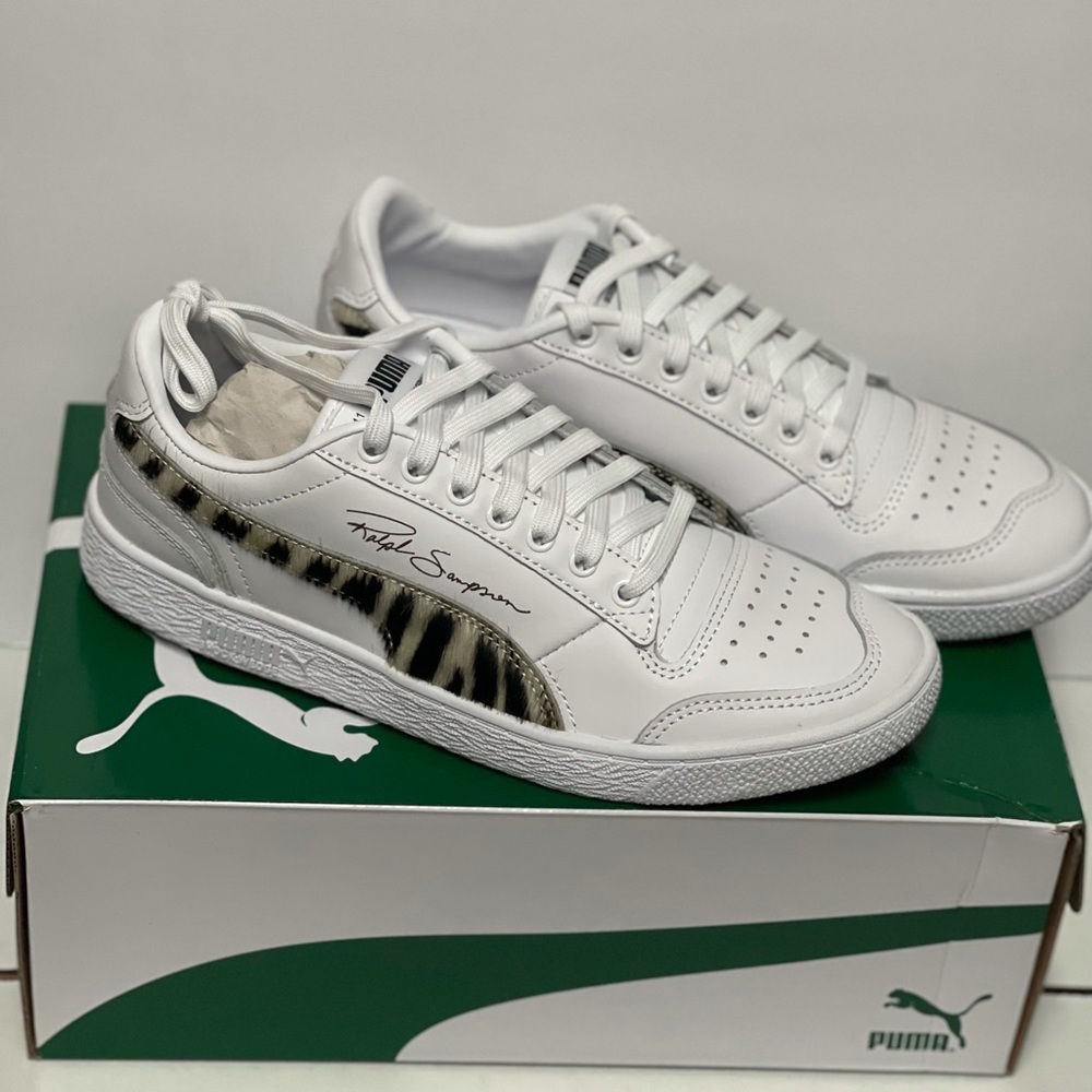 Puma White Ralph Sampson with Wild Strip Leather Sneaker - Picture 4 of 8
